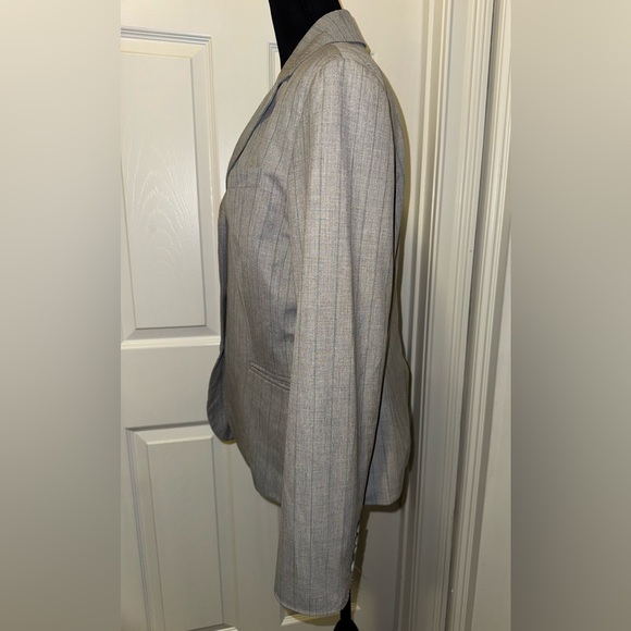 The Limited Light Gray/Pink Pinstripe Blazer - Picture 13 of 15